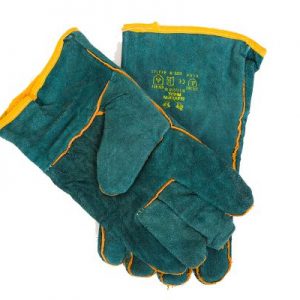 Leather lined work gloves