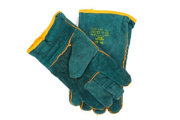 Leather lined work gloves